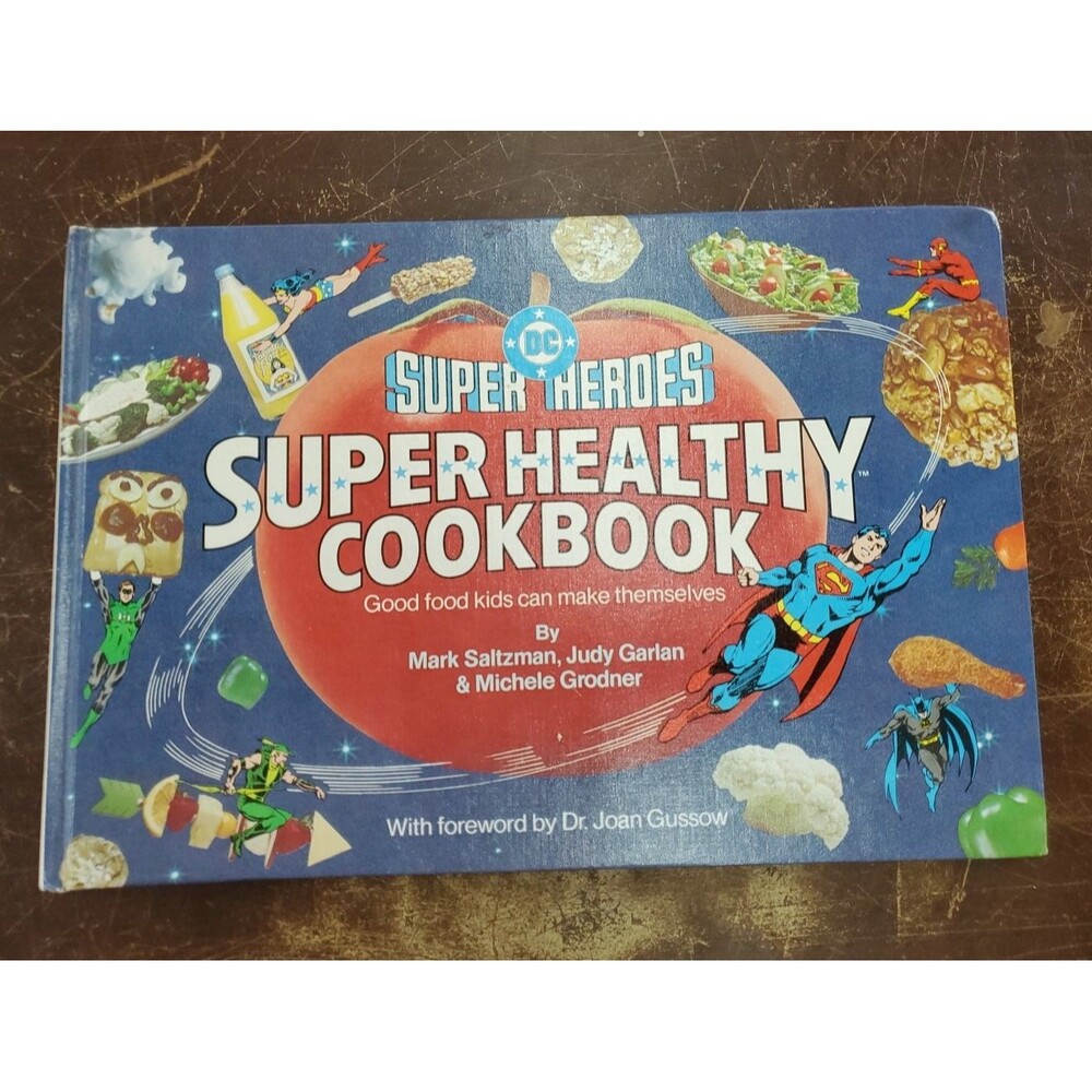 Vintage 1981 DC Super Heroes Super Healthy Cookbook HC Batman Superman 1st Print